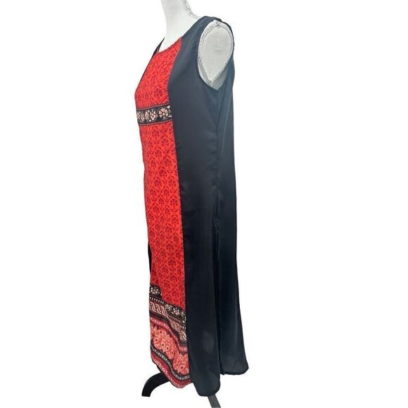 Indian Ink sleeveless dress size medium red and black - Picture 2 of 14